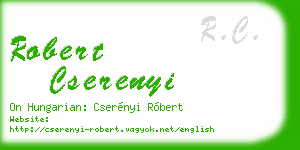 robert cserenyi business card