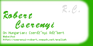 robert cserenyi business card